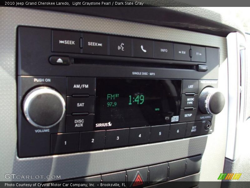 Light Graystone Pearl / Dark Slate Gray 2010 Jeep Grand Cherokee Laredo