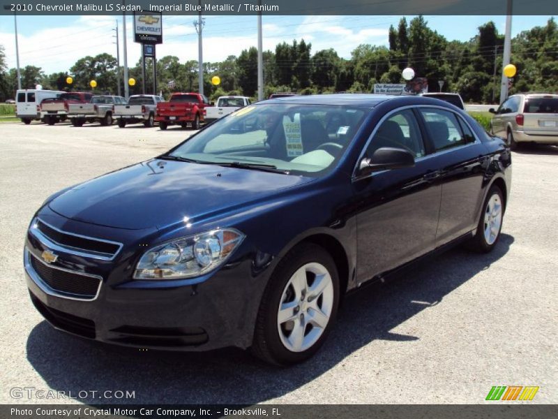 Imperial Blue Metallic / Titanium 2010 Chevrolet Malibu LS Sedan