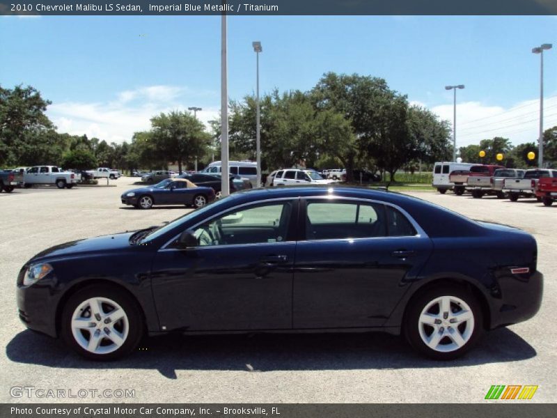 Imperial Blue Metallic / Titanium 2010 Chevrolet Malibu LS Sedan