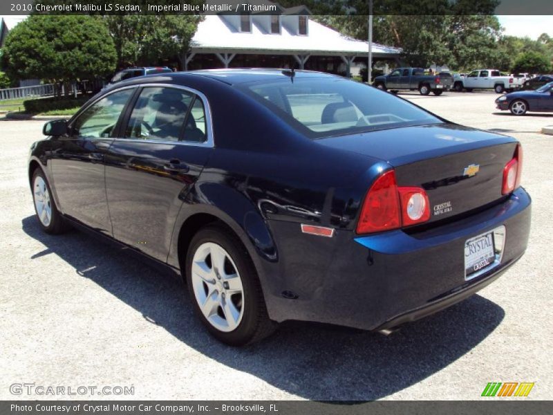 Imperial Blue Metallic / Titanium 2010 Chevrolet Malibu LS Sedan