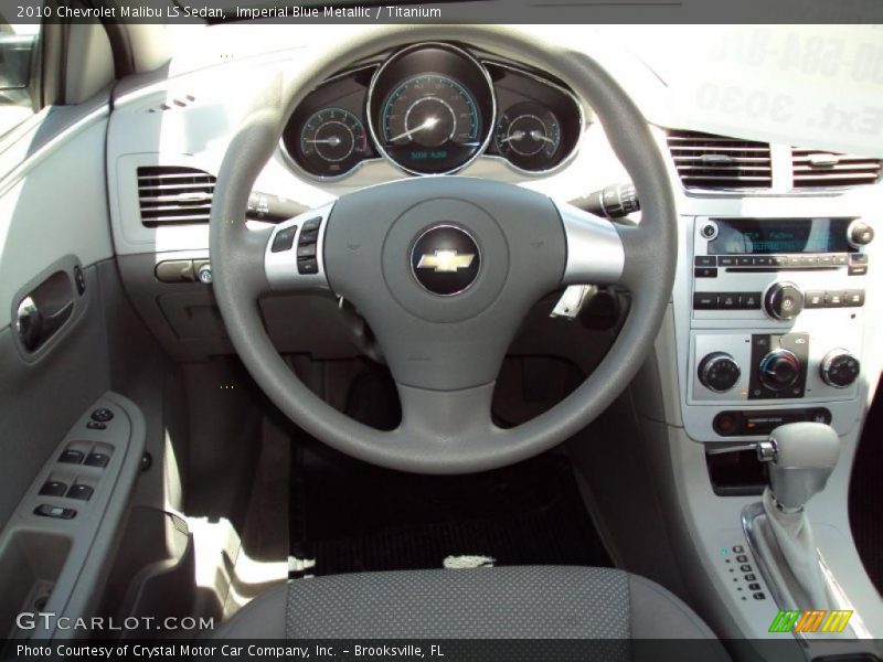 Imperial Blue Metallic / Titanium 2010 Chevrolet Malibu LS Sedan