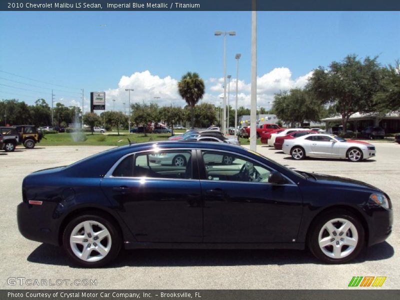 Imperial Blue Metallic / Titanium 2010 Chevrolet Malibu LS Sedan