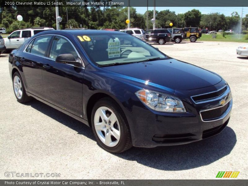 Imperial Blue Metallic / Titanium 2010 Chevrolet Malibu LS Sedan