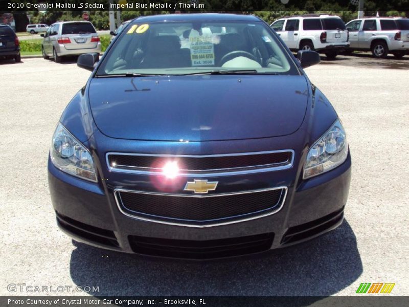 Imperial Blue Metallic / Titanium 2010 Chevrolet Malibu LS Sedan