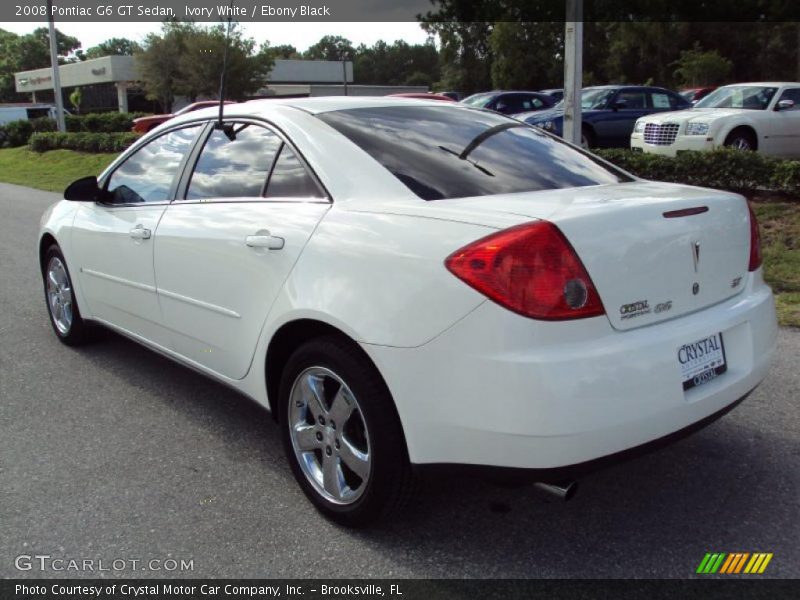 Ivory White / Ebony Black 2008 Pontiac G6 GT Sedan