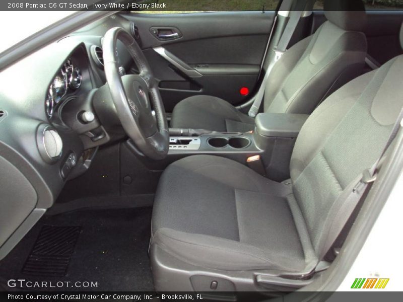 Ivory White / Ebony Black 2008 Pontiac G6 GT Sedan