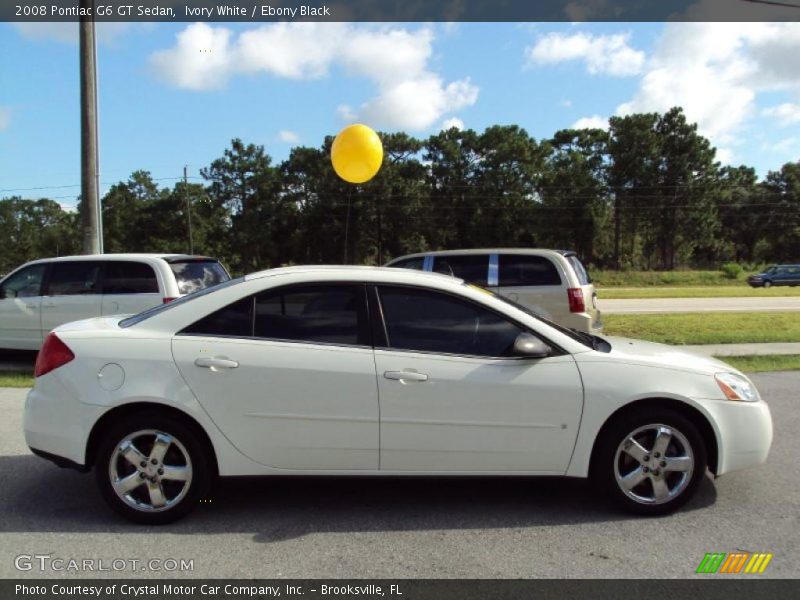 Ivory White / Ebony Black 2008 Pontiac G6 GT Sedan