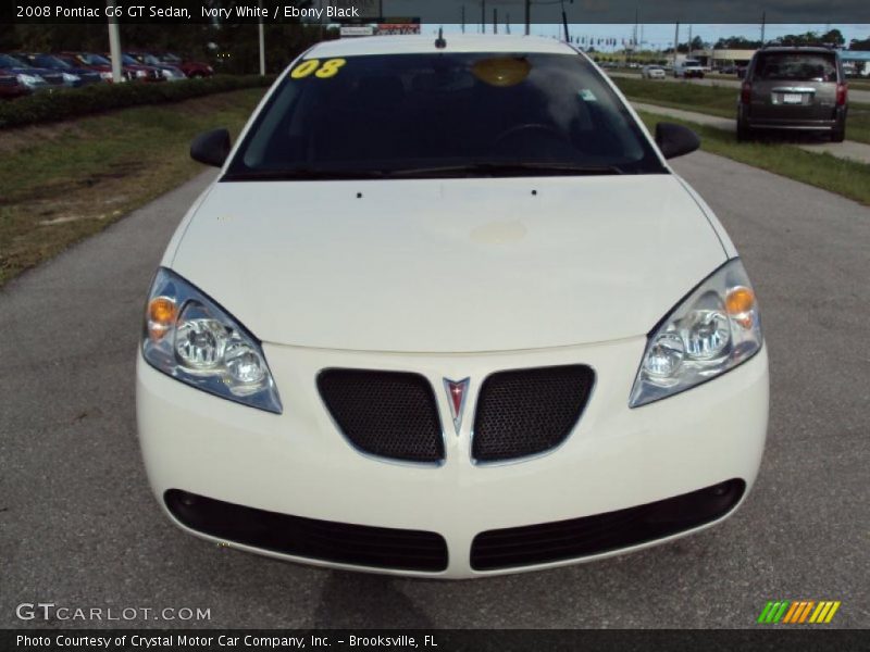 Ivory White / Ebony Black 2008 Pontiac G6 GT Sedan