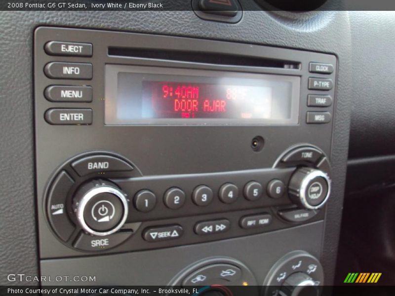 Ivory White / Ebony Black 2008 Pontiac G6 GT Sedan