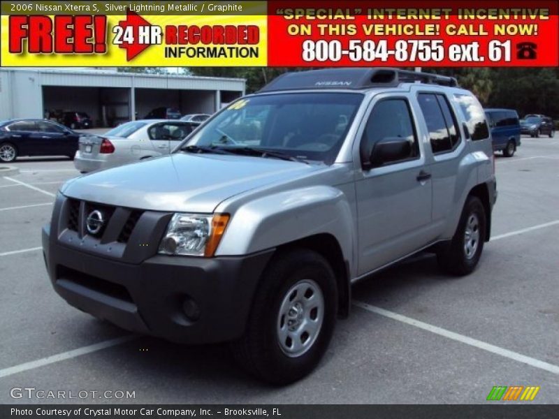 Silver Lightning Metallic / Graphite 2006 Nissan Xterra S