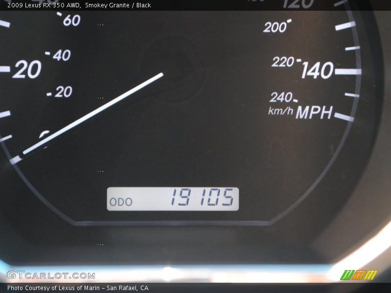 Smokey Granite / Black 2009 Lexus RX 350 AWD