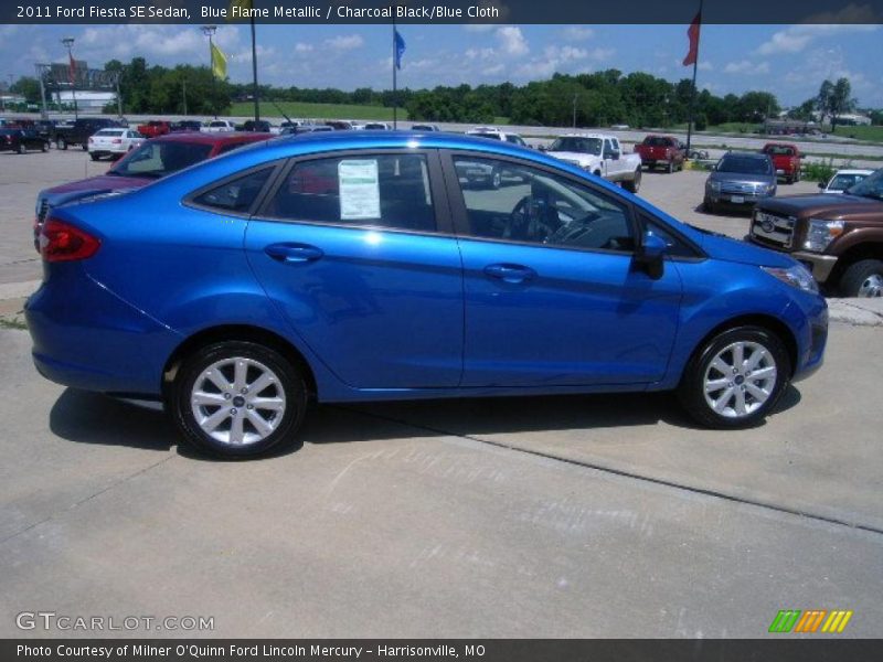 Blue Flame Metallic / Charcoal Black/Blue Cloth 2011 Ford Fiesta SE Sedan