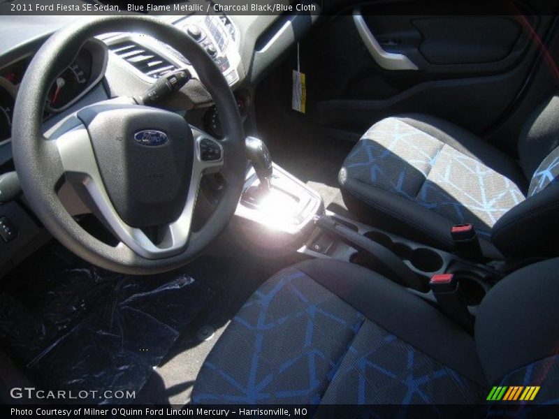 Blue Flame Metallic / Charcoal Black/Blue Cloth 2011 Ford Fiesta SE Sedan