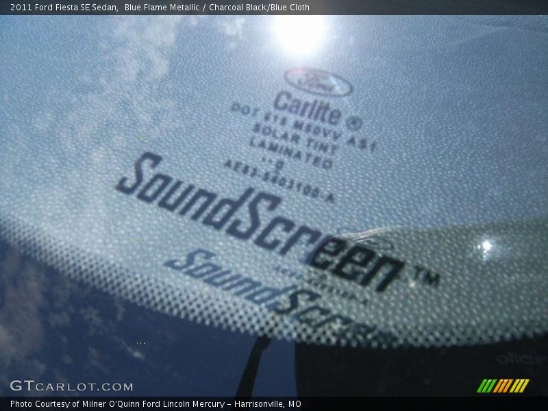 Blue Flame Metallic / Charcoal Black/Blue Cloth 2011 Ford Fiesta SE Sedan