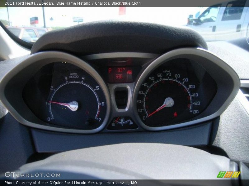 Blue Flame Metallic / Charcoal Black/Blue Cloth 2011 Ford Fiesta SE Sedan