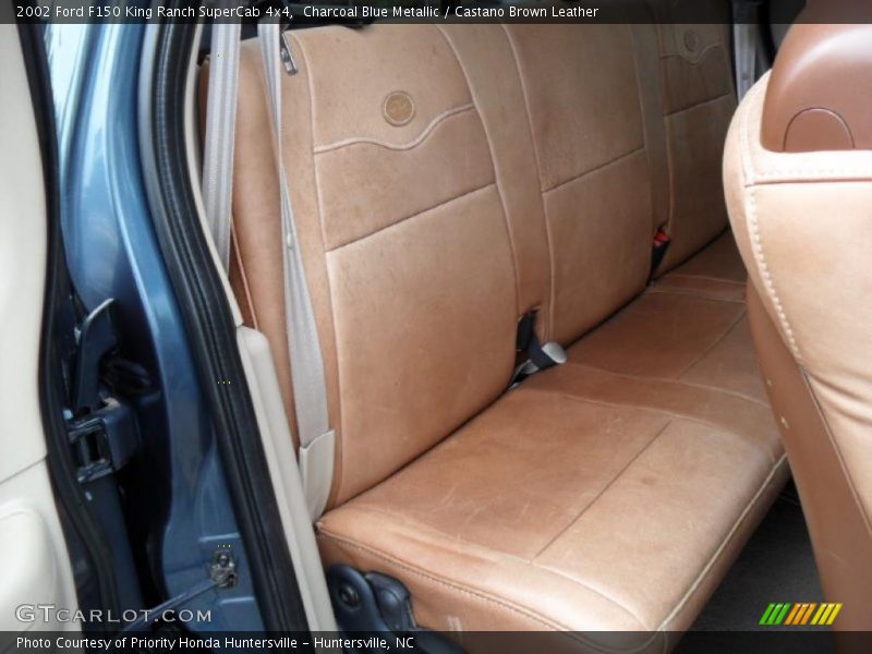 Charcoal Blue Metallic / Castano Brown Leather 2002 Ford F150 King Ranch SuperCab 4x4