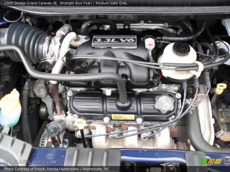 Midnight Blue Pearl / Medium Slate Gray 2005 Dodge Grand Caravan SE