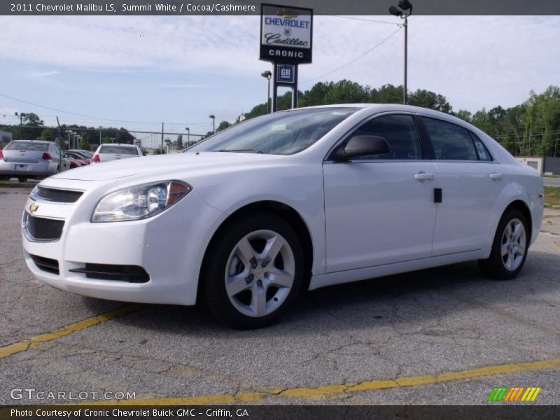 Summit White / Cocoa/Cashmere 2011 Chevrolet Malibu LS