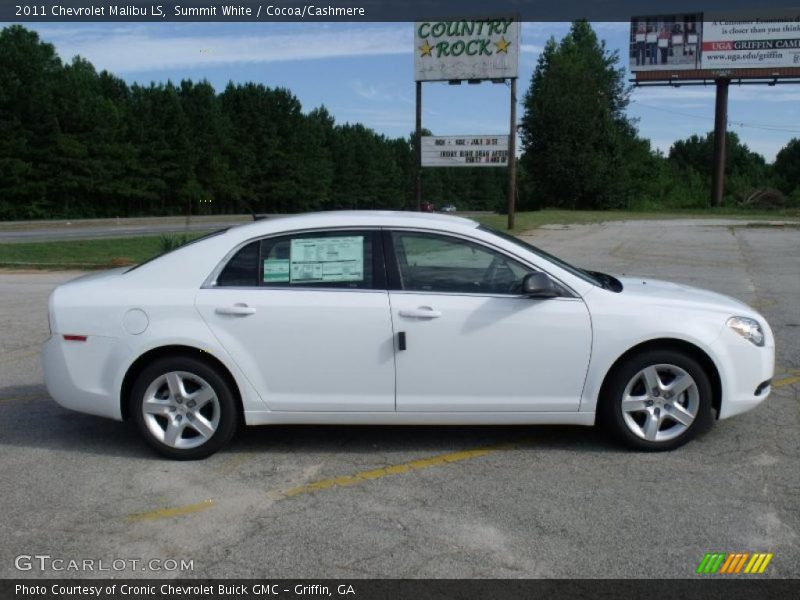 Summit White / Cocoa/Cashmere 2011 Chevrolet Malibu LS