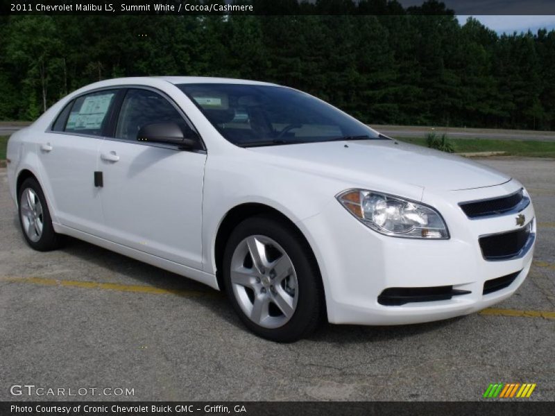 Summit White / Cocoa/Cashmere 2011 Chevrolet Malibu LS