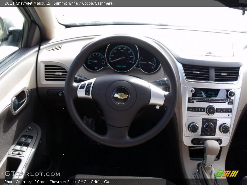 Summit White / Cocoa/Cashmere 2011 Chevrolet Malibu LS
