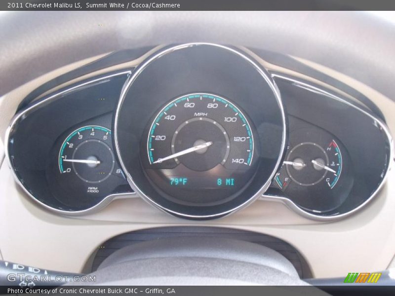 Summit White / Cocoa/Cashmere 2011 Chevrolet Malibu LS