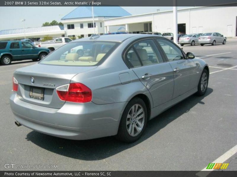 Arctic Metallic / Beige 2007 BMW 3 Series 328xi Sedan