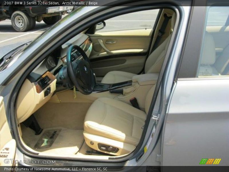 Arctic Metallic / Beige 2007 BMW 3 Series 328xi Sedan