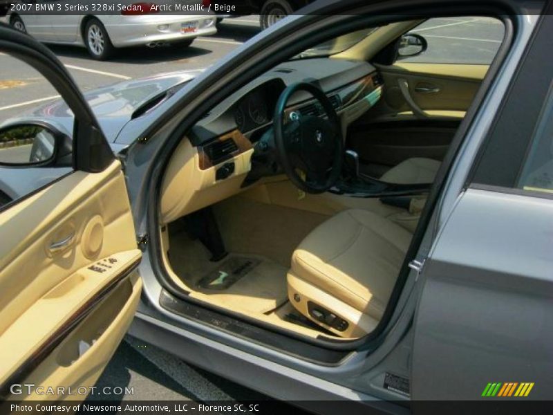 Arctic Metallic / Beige 2007 BMW 3 Series 328xi Sedan