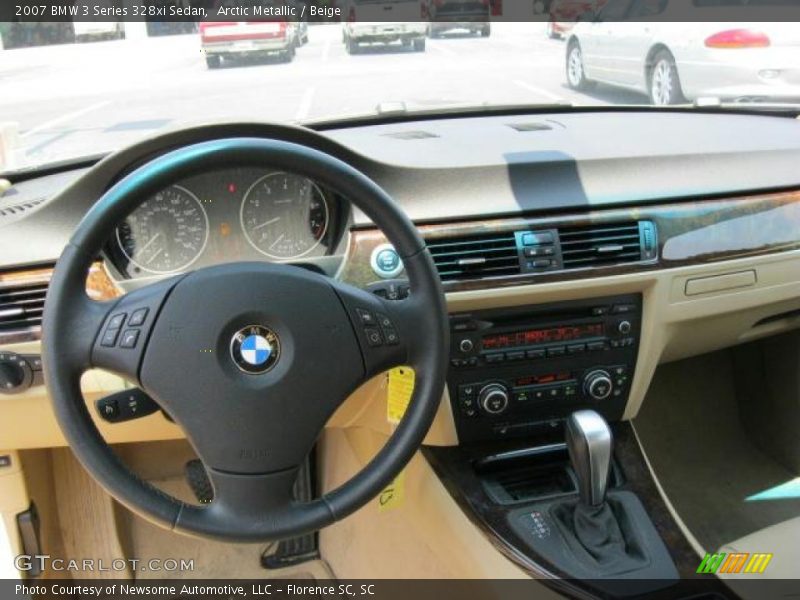 Arctic Metallic / Beige 2007 BMW 3 Series 328xi Sedan