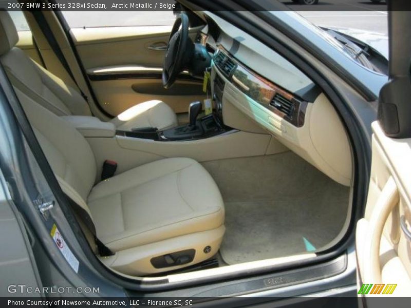 Arctic Metallic / Beige 2007 BMW 3 Series 328xi Sedan