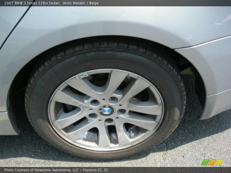 Arctic Metallic / Beige 2007 BMW 3 Series 328xi Sedan