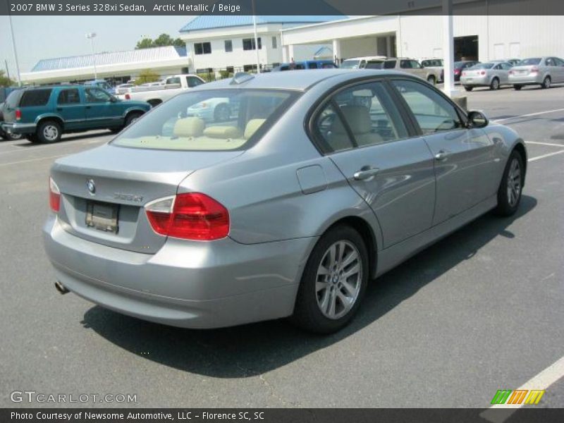 Arctic Metallic / Beige 2007 BMW 3 Series 328xi Sedan