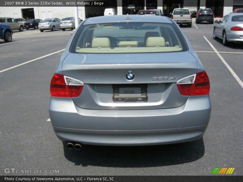 Arctic Metallic / Beige 2007 BMW 3 Series 328xi Sedan