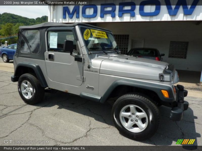 Silverstone Metallic / Agate 2000 Jeep Wrangler SE 4x4
