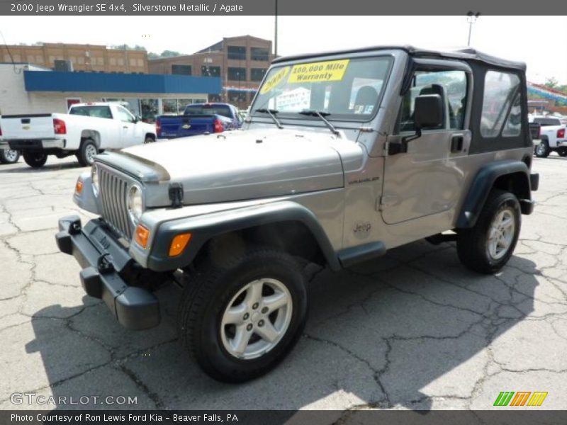 Silverstone Metallic / Agate 2000 Jeep Wrangler SE 4x4