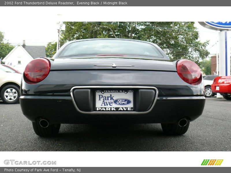 Evening Black / Midnight Black 2002 Ford Thunderbird Deluxe Roadster