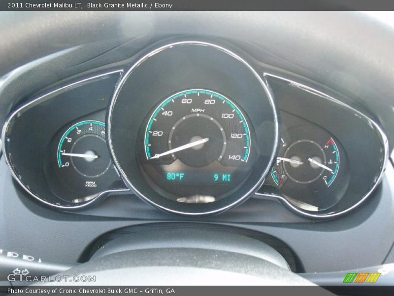 Black Granite Metallic / Ebony 2011 Chevrolet Malibu LT