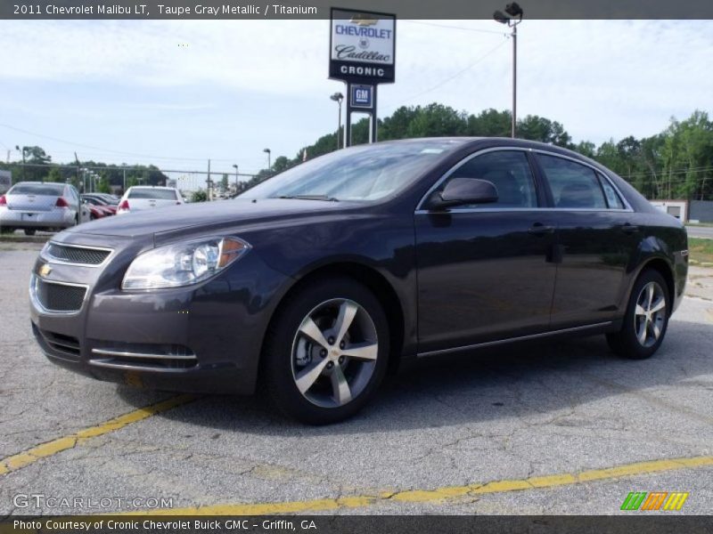 Taupe Gray Metallic / Titanium 2011 Chevrolet Malibu LT