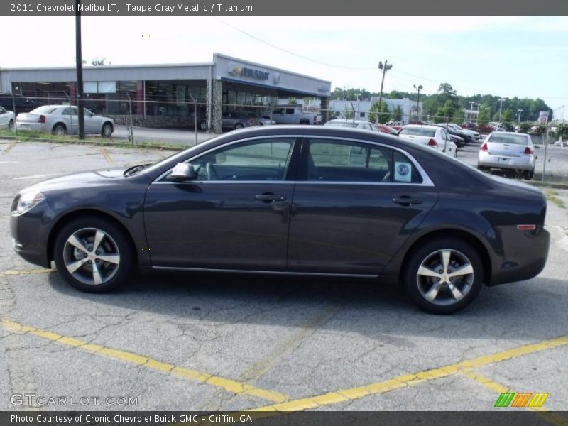 Taupe Gray Metallic / Titanium 2011 Chevrolet Malibu LT