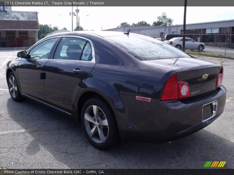 Taupe Gray Metallic / Titanium 2011 Chevrolet Malibu LT