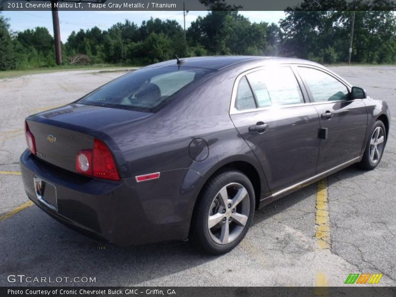 Taupe Gray Metallic / Titanium 2011 Chevrolet Malibu LT