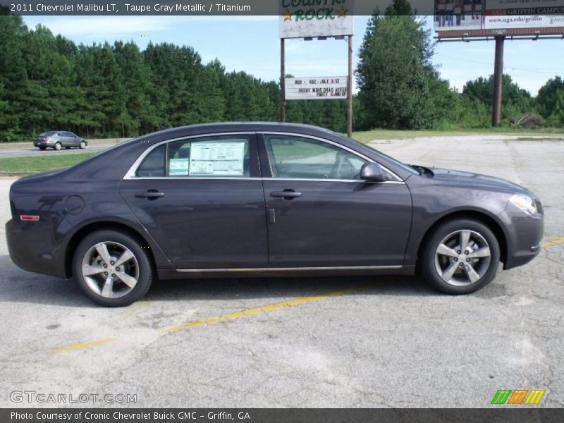 Taupe Gray Metallic / Titanium 2011 Chevrolet Malibu LT