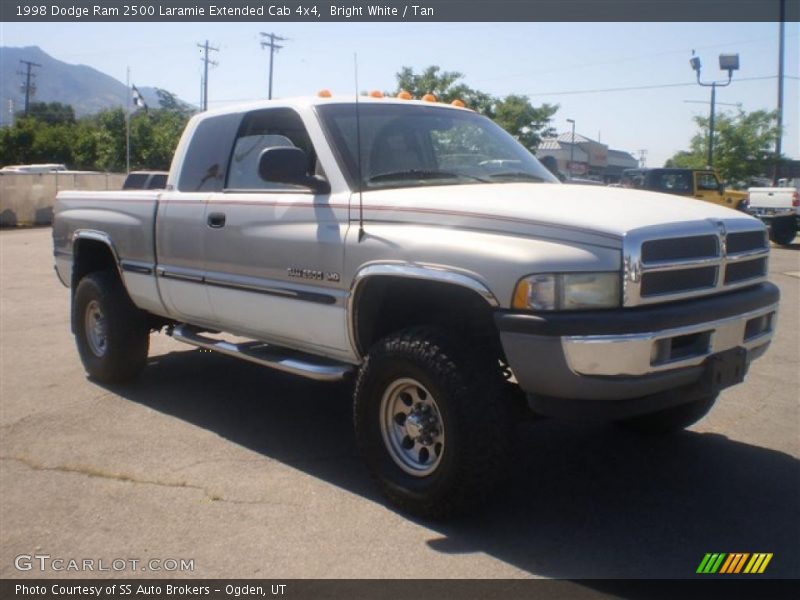 Bright White / Tan 1998 Dodge Ram 2500 Laramie Extended Cab 4x4