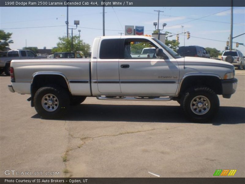 Bright White / Tan 1998 Dodge Ram 2500 Laramie Extended Cab 4x4