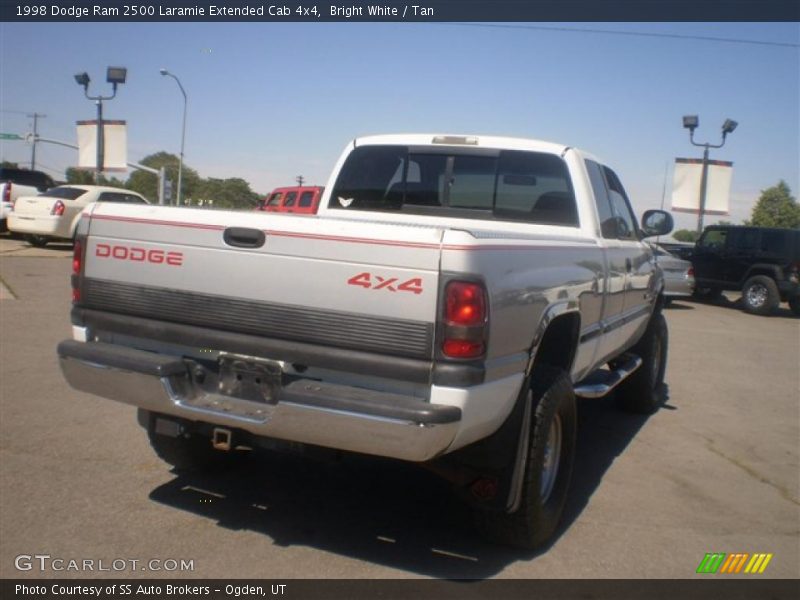 Bright White / Tan 1998 Dodge Ram 2500 Laramie Extended Cab 4x4