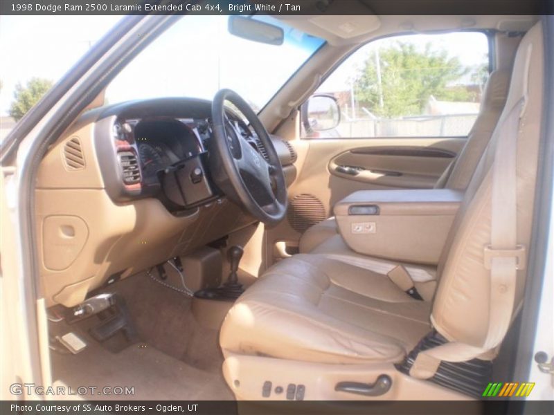 Bright White / Tan 1998 Dodge Ram 2500 Laramie Extended Cab 4x4