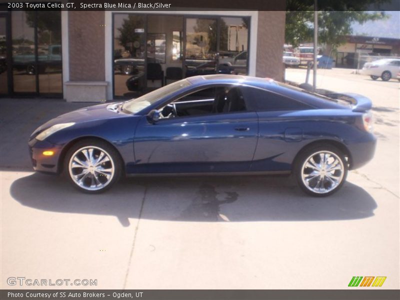 Spectra Blue Mica / Black/Silver 2003 Toyota Celica GT