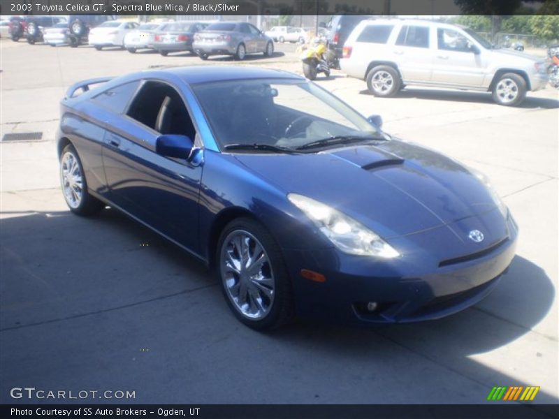 Spectra Blue Mica / Black/Silver 2003 Toyota Celica GT