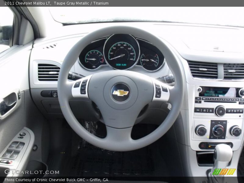 Taupe Gray Metallic / Titanium 2011 Chevrolet Malibu LT